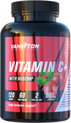 Вітамінний комплекс Vansiton Вітамін C зі шипшиною 120 таблеток