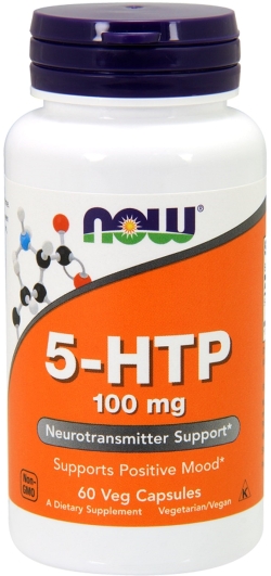 Амінокислота Now Foods 5-HTP (Гідрокситриптофан) 100 мг 60 гелевих капсул