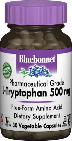 Амінокислота Bluebonnet Nutrition L-Триптофан 500 мг 30 капсул