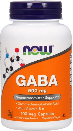 Амінокислота Now Foods GABA (Гамма-аміномасляна кислота) 500 мг 100 гелевих капсул