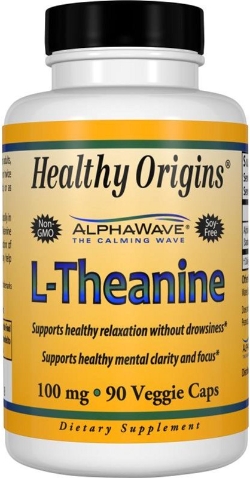 Амінокислота Healthy Origins Теанін 100 мг 90 гелевих капсул