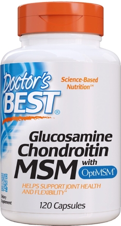 Хондропротектор Doctor's Best Глюкозамін & Хондроитин & МСМ OptiMSM 120 капсул
