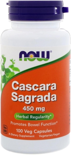 Натуральна добавка Now Foods Cascara Sagrada Натуральна добавка каскару 450 мг 100 гелевих капсул