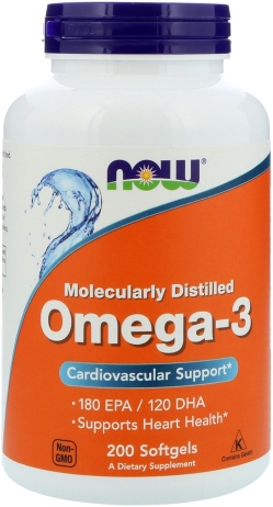 Жирні кислоти Now Foods Омега-3 1000 мг 200 желатинових капсул