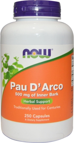 Натуральна добавка Now Foods Pau D`Arco Екстракт Кори Мурашиного Дерева 250 гелевих капсул