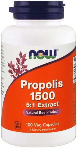 Натуральна добавка Now Foods Propolis 1500 5: 1 Extract Натуральна добавка Прополісу 1500 100 гелевих капсул