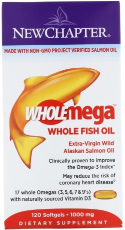 Жирні кислоти New Chapter Wholemega омега з риб'ячого жиру 1000 мг 120 желатинових капсул