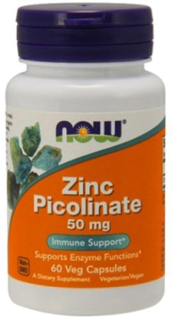 Мінерали Now Foods Zinc Picolinate 50 мг 60 капсул