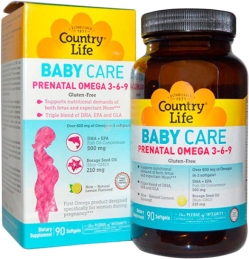 Жирні кислоти Country Life Prenatal Omega 3-6-9 90 капсул