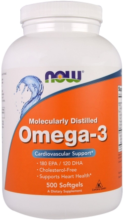 Жирні кислоти Now Foods Омега-3 1000 мг 500 желатинових капсул