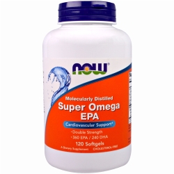 Жирні кислоти Now Foods Супер Омега ЕПК (ейкозапентаєнова кислота) 1200 мг 120 желатинових капсул