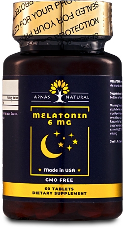 Амінокислота Apnas Natural Мелатонін 6 мг 60 таблеток