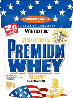 Протеїн Weider Premium Whey Protein 500 г Полуниця-Ваніль