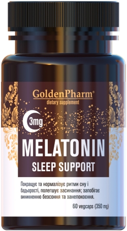 Амінокислота Голден-фарм Мелатонін 3 мг 60 капсул