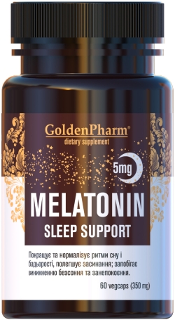 Амінокислота Голден-фарм Мелатонін 5 мг 60 капсул