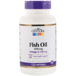 Жирные кислоты 21st Century Fish Oil 1000 мг 120 капсул