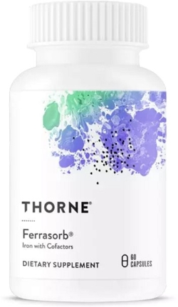 Комплекс Thorne Research Будівельна формула крові Ferrasorb 60 гелевих капсул