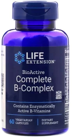 Комплекс вітамінів групи В, BioActive Complete B-Complex, Life Extension, 60 вегетаріанських капсул
