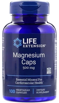 Магній, Magnesium, Life Extension, 500 мг, 100 вегетаріанських капсул