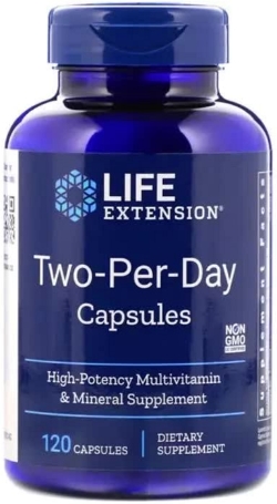 Мультивітаміни Двічі на день, Two-Per-Day, Life Extension, 120 капсул