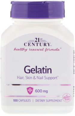 Желатин 21st Century Gelatin 600 мг 100 капсул