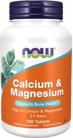 Кальцій і магній, Calcium & Magnesium 2:1 Ratio, Now Foods 100 таблеток
