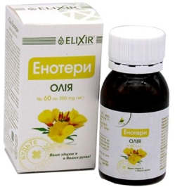 Жирні кислоти Elixir Олія енотери 60 капсул