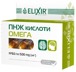 Жирні кислоти Elixir ПНЖ кислоти Омега 60 капсул