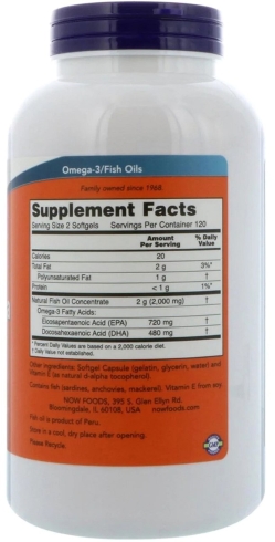 Жирні кислоти Now Foods Super Omega EPA 1200 мг 240 капсул