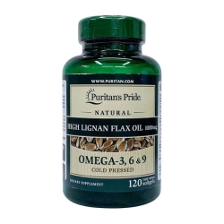 Омега 3-6-9 Puritan's Pride Flax Oil 1000 mg Omega - 3 6 & 9 High Lignan 120 капсул