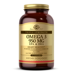 Риб'ячий Жир Омега 3 Omega-3 (EPA DHA 950 мг Потрійна Сила Solgar 100 капсул