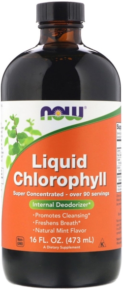 Натуральна добавка Now Foods Рідкий Хлорофіл, Liquid Chlorophyll, м'ятний смак, 473 мл.