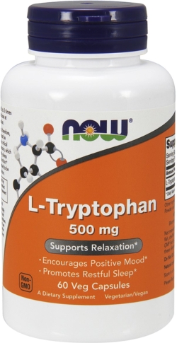 Амінокислота Now Foods L-Триптофан 500 мг 60 гелевих капсул