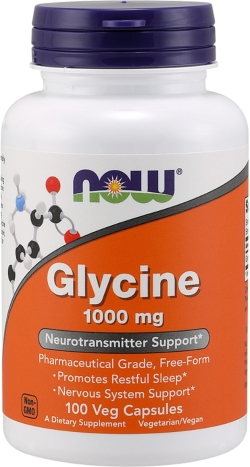 Амінокислота Now Foods Гліцин 1000 мг 100 гелевих капсул