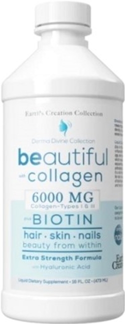 Препарат для суглобів і зв'язок Earths Creation Derma Collagen Plus Biotin 6000 мг 473 мл