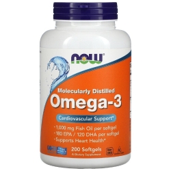 Жирні кислоти NOW Foods Omega 3 200 капсул