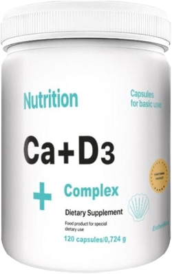 Мінерально-вітамінний комплекс Кальцій+Д3 EntherMeal Ca+D3 Complex 120 капсул