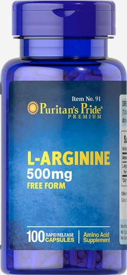 Амінокислота Puritan's Pride L-Arginine 500 mg 100 капсул