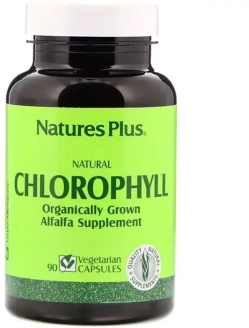 Органічний Хлорофіл, Natures Plus, Natural Chlorophyll, 90 капсул