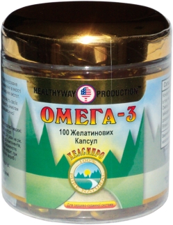 Жирні кислоти Healthyway Production Омега-3 100 капсул