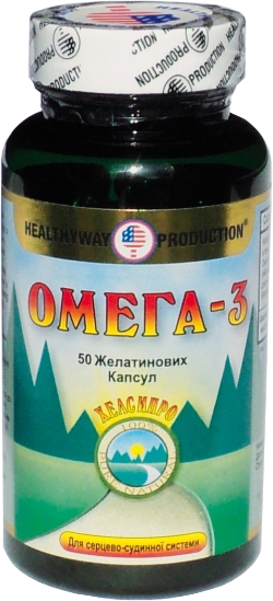 Жирні кислоти Healthyway Production Омега-3 50 капсул