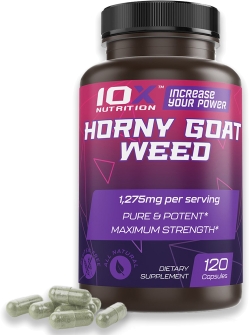 Горянка з макою, Horny Goat Weed, 10X Nutrition USA, 1275 мг, 120 органічних капсул