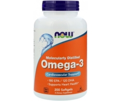Жирні кислоти Now Foods Омега-3 1000 мг 200 желатинових капсул (103033)