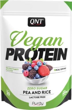 Веганський протеїн QNT Vegan Protein – 500 г зі смаком червоних ягід