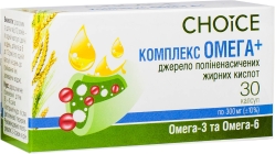 Жирні кислоти Choice Омега+ 300 мг 30 капсул