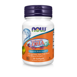 Омега для дітей Now Foods Omega DHA риб'ячий жир для дітей із фруктовим смаком 30 капсул
