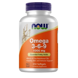 Жирні кислоти NOW Omega 3-6-9, 250 капсул
