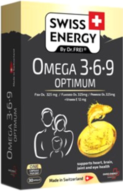 Збалансований комплекс жирних кислот Swiss Energy Omega 3-6-9 Optimum №30