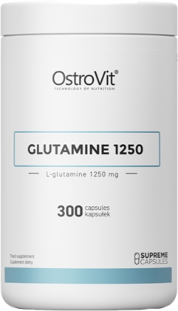 Амінокислота OstroVit Glutamine 1250 мг 300 капсул