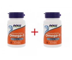 Комплект витамин 1+1 Now Foods Omega-3 180 EPA/120 DHA 30 + 30 гелевых капсул (1037715)